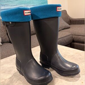 Kid Hunter Black Rubber Rain Boots
